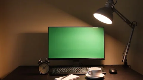 Green screen Desktop Computer Stock Footage 51242524