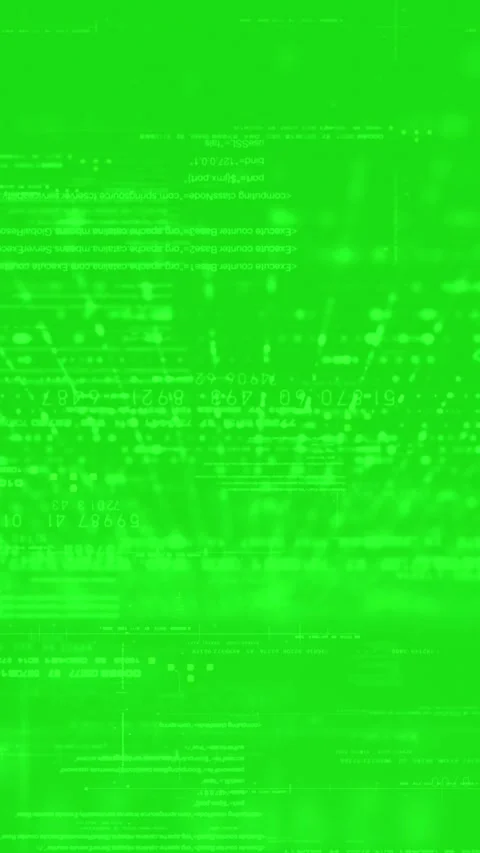 Green screen digital data matrix flowing through cyberspace Stock Footage 329355254