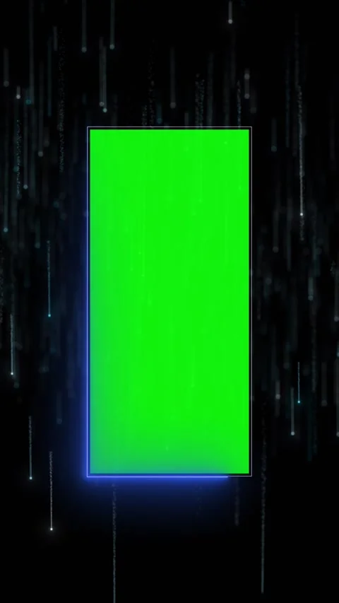 Green screen digital frame background with bright chroma rectangle, falling part 動画素材 340549748