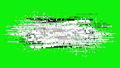 Green screen digital glitch static noise effect Stock Footage 345461035