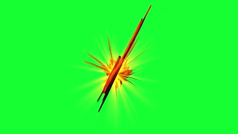 Green Screen Directional Energy Strike Effect Stock Footage 264633705
