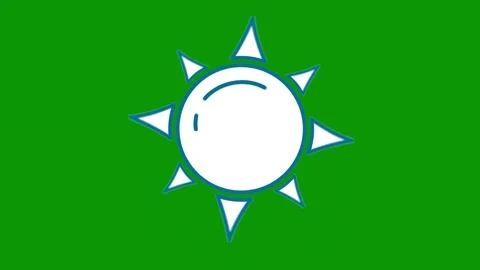 Green screen dot circle sun background ananimated chromakey background style Stock Footage 314067700