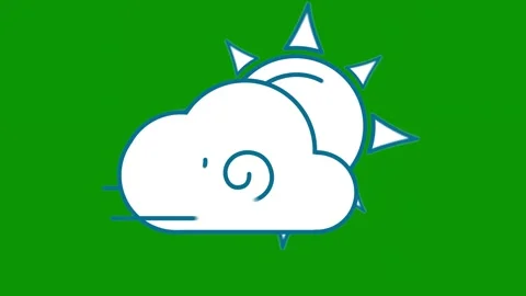 Green screen dot cloud background lightning animated chromakey background Stock Footage 314067697