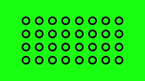 Green screen of dots or many little circle pattern animation Stock Footage 289620331