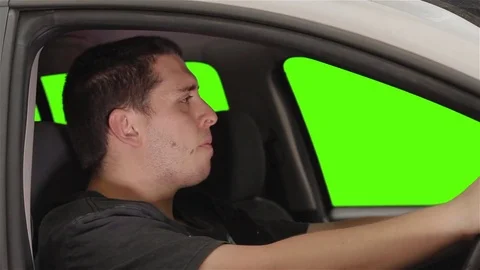 Green Screen Driving Footage Stock Footage 75074340