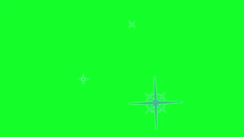 Green screen with dynamic graphic elements and starburst effects Stock Footage 332395220