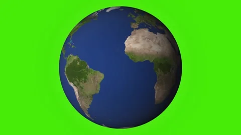 Green Screen Earth Animation Rotating Planet Clip for Space Stock Footage 310281297