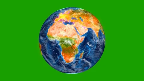 Green screen earth spinning Stock Footage