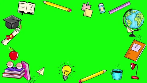 GREEN SCREEN EDUCATION FRAME Video stock 264875696