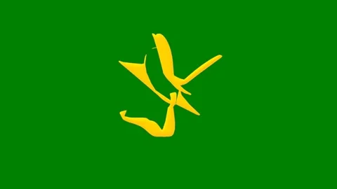 Green screen effect with swirling particles and fluid motion Perfect Stock Footage 301387868