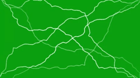 Green screen electric waves moving diagonally with glowing energy lines Stock Footage 329858839
