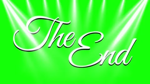 Green screen with the end text Stock Footage 338215795