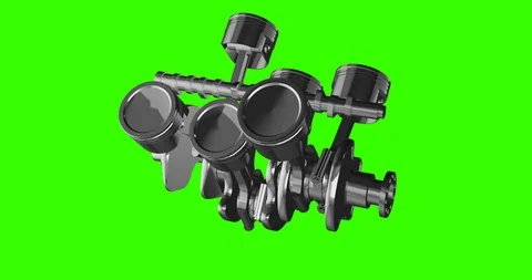 Green screen engine piston rotation part motor animation 3d	 Stock Footage