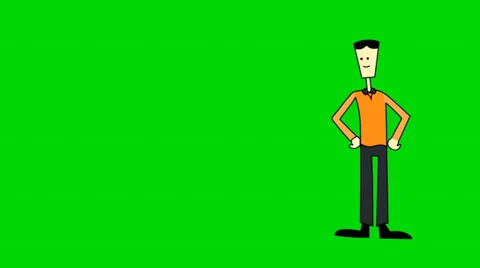 Green Screen explainer video Character Animation 스톡 동영상 35931687