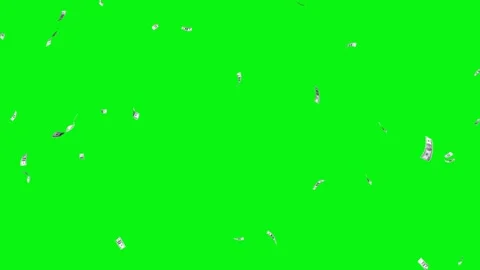 Green screen, explosion of 100 dollar bills. Stock Footage 278507686