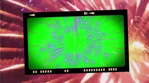 Green Screen Explosion with Fireworks and Particles Stock Footage 337454016