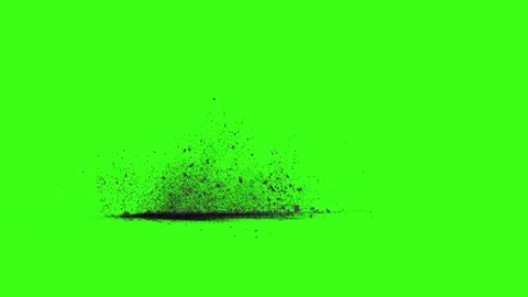 Green screen falling debris falling explosion falling green screen stone debris Video stock 301905847