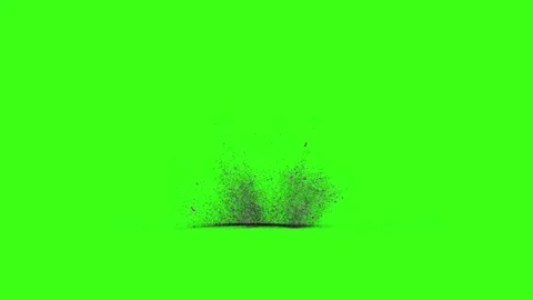 Green screen falling debris falling explosion falling green screen stone debris Stock-Footage 301907920