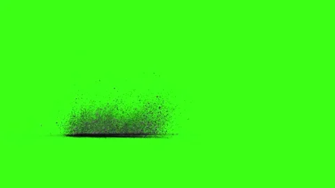Green screen falling debris falling explosion falling green screen stone debris Stock-Footage 301907998