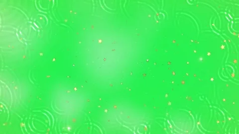 Green screen with falling gold confetti Stock-Footage 338217451
