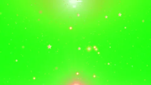 Green screen with falling gold sparkles Stock Footage 337444038