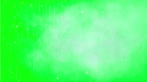 Green screen with falling rain Stock Footage 338222042