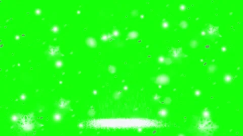 Green screen falling snowflakes animation for winter holiday overlays with Stock Footage 340943171