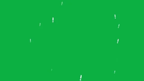 Green Screen Falling White Exclamation Marks Animated Overlay Effect Video stock 346244163