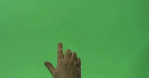 Green screen finger double click button chroma key 1 Stock Footage 125499025