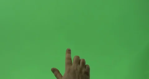 Green screen finger single click button 2 versions chroma key Stock Footage 125498970