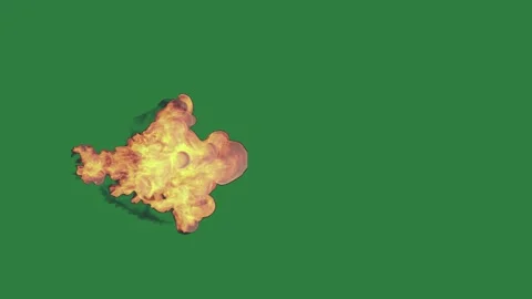 Green screen fire burning on black smoke cloud of is backgrounds frame depth Stockbeeldmateriaal 336050388