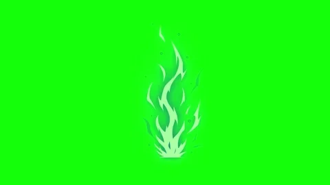 Green screen fire effect with dynamic flames on vibrant green background Stock Footage 339487098