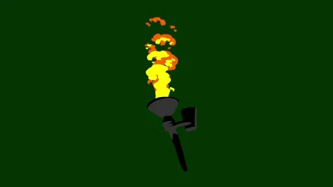 Green Screen Fire Effect Video Stock Footage 316474605