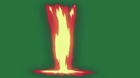A green screen with fire on it and background red flame dot white border Video stock 335681360