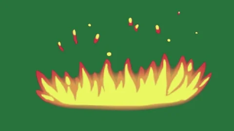 A green screen with fire on it and background animated chromakey background Stock Footage 335682621
