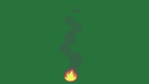 A green screen with fire in the middle and animated chromakey background Vídeos de archivo 335682610