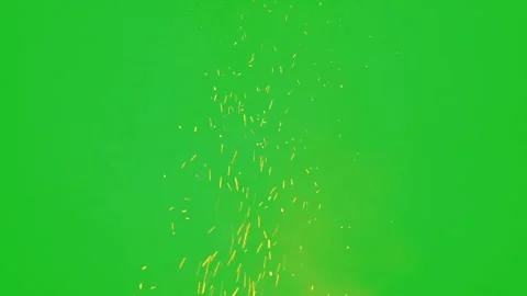 Green screen fire particles  Video stock 331953826