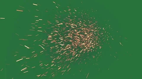 Green screen firework on screen gold sparkles it green screen composition Stock Footage 336050824