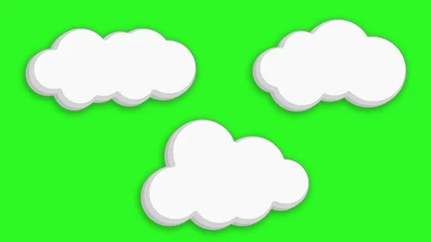 Green Screen Floating Clouds Animation for Creative Projects Stock Footage 296839944