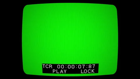 Green screen footage with VCR timecode. ... | Stock Video | Pond5