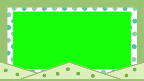 Green screen frame with polka dot border Video stock 341374359