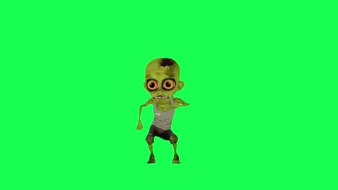 Green screen funny cartoon zombie dancin... | Stock Video | Pond5