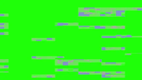 Green screen. Glitch and VHS effect. Glitch effect of digital pixelated noise on Stock Footage 248629115