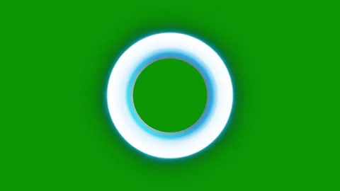 Green screen glowing circle white animated chromakey background elements Stock Footage 314065101