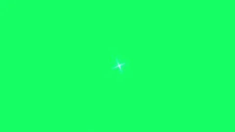 Green Screen Glowing Star Sparkle Light Burst Loop Animation Stock Footage 336244785