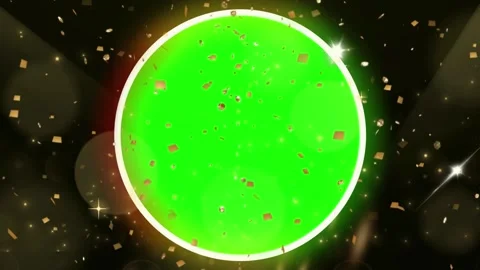 Green screen with gold confetti Video stock 336940813