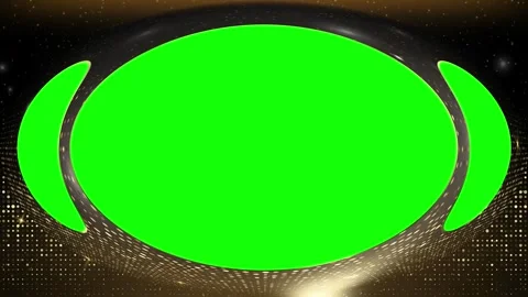 Green Screen with Golden Frame Stock Footage 284407915