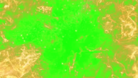 Green screen with golden smoke Video stock 337629732
