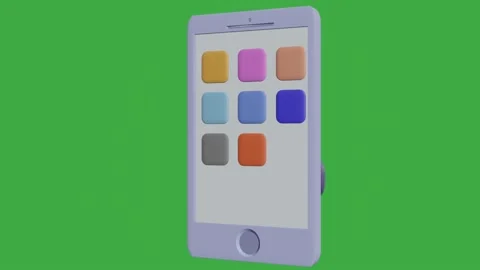 Green screen, green background 4k animated mobile phone and message Stock Footage 142772098