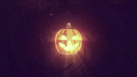 Green screen halloween pumpkin in the middle of night black hole center style 스톡 동영상 336053533